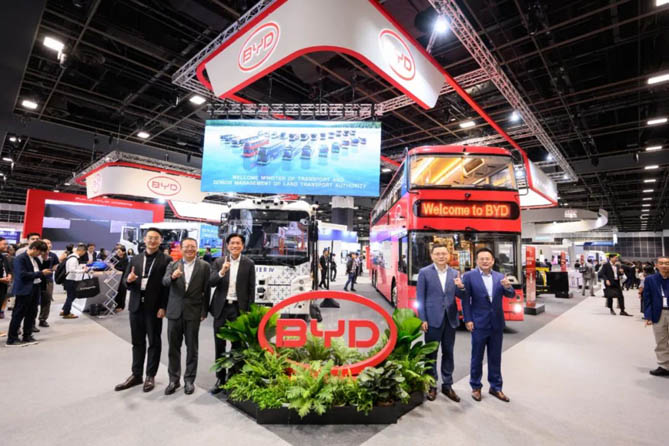 比亞迪亮相新加坡SITCE 2024，以創(chuàng)新實力助力綠色未來！